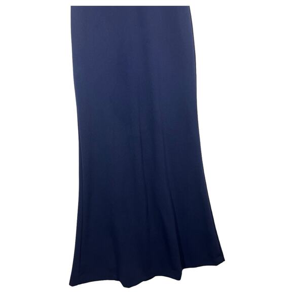 Lulus Dress Womens S Joella Halter Lace Back Formal Sleeveless Maxi Navy Blue - Picture 13 of 16